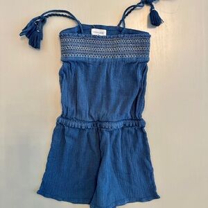 Blue Kids Romper Louise Louise with smocking